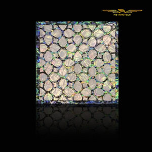 Interior luxury italian tiles décor whit carbon fiber and mother of pearl, leaflat by FBINNOTECH. Piastrelle in fibra di carbonio e madreperla per decorazione di interni. Карбоновая и перламутровая плитка для внутренней отделки.